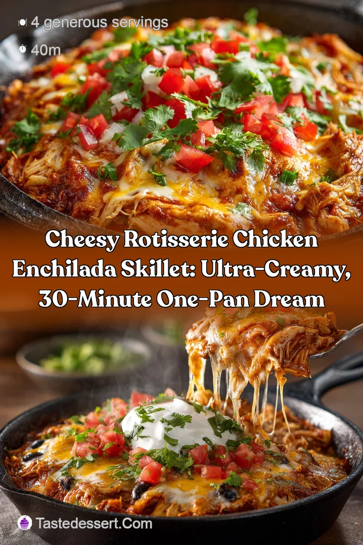 Cheesy Rotisserie Chicken Enchilada Skillet: Ultra-Creamy 30-Minute One-Pan Dream