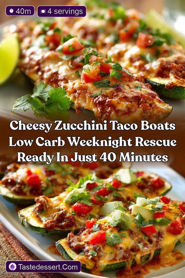Cheesy Zucchini Taco Boats Low Carb Weeknight Rescue Ready in Just 40 Minutes