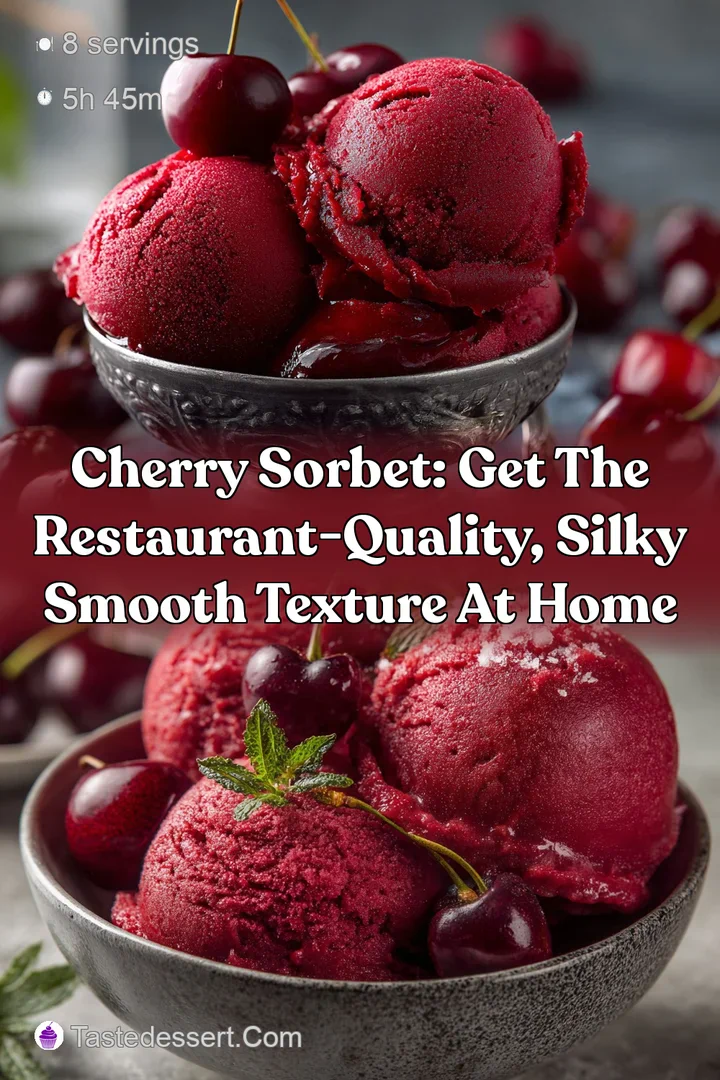 Cherry Sorbet: Get the Restaurant-Quality Silky Smooth Texture at Home