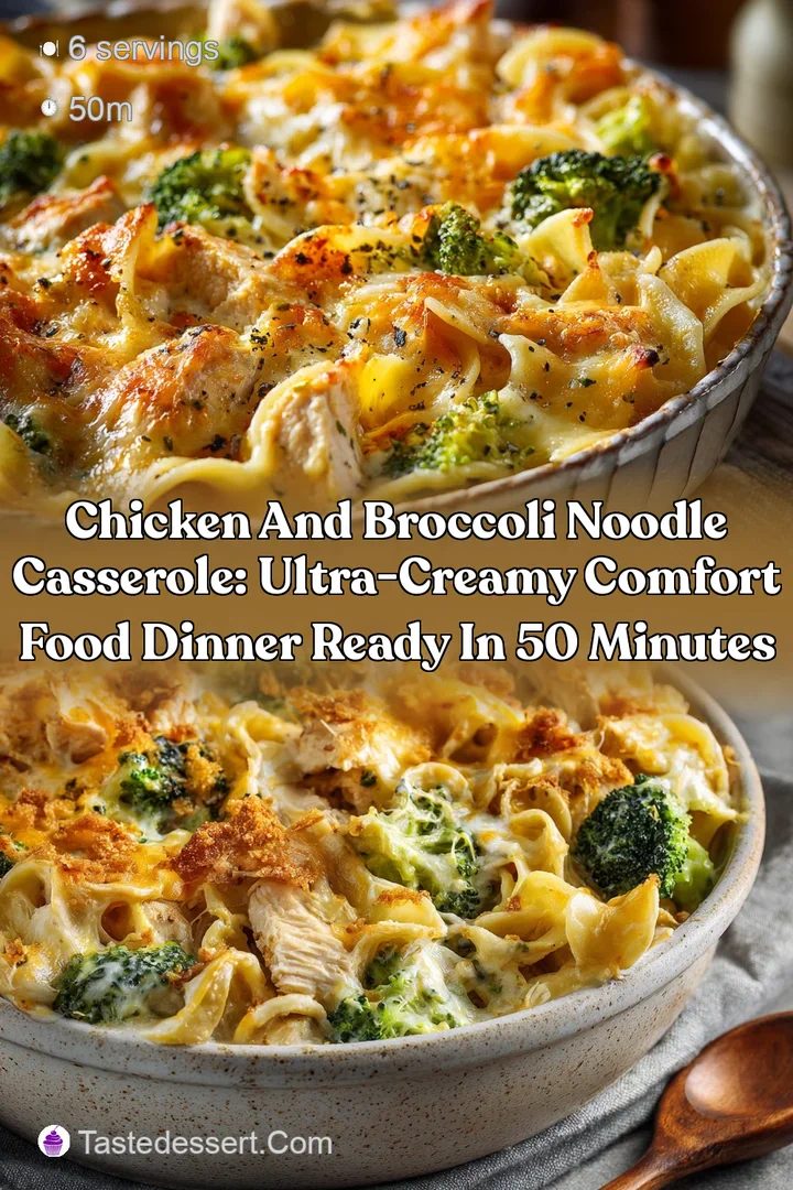 Chicken and Broccoli Noodle Casserole: Ultra-Creamy Comfort Food Dinner Ready in 50 Minutes