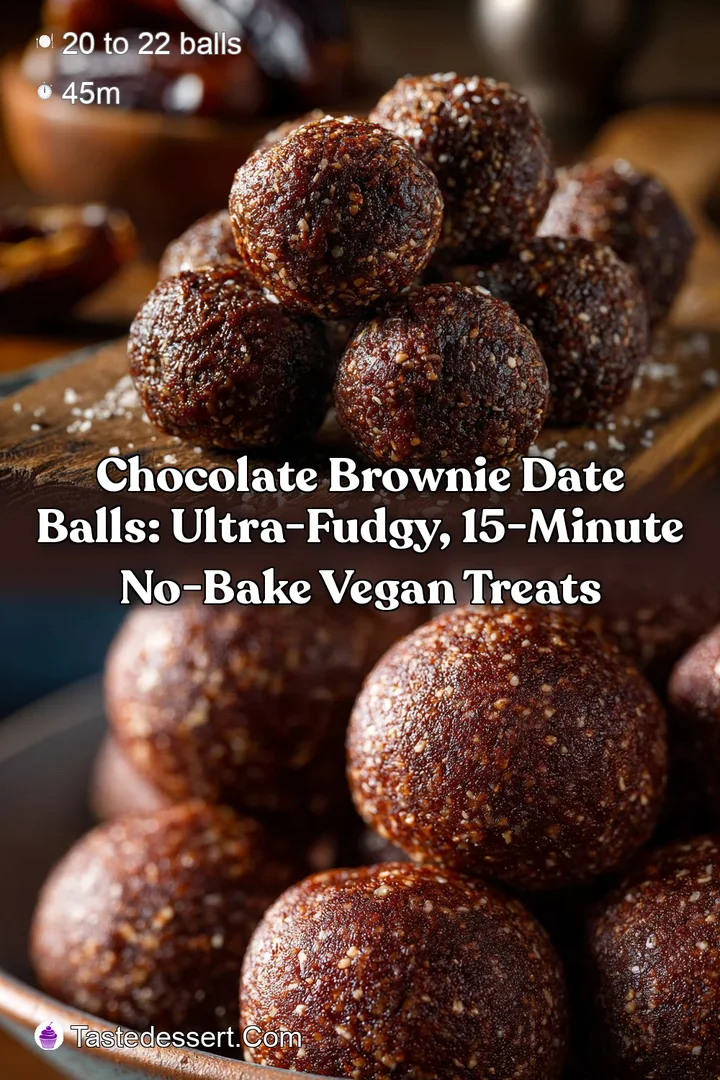 Chocolate Brownie Date Balls: Ultra-Fudgy 15-Minute No-Bake Vegan Treats