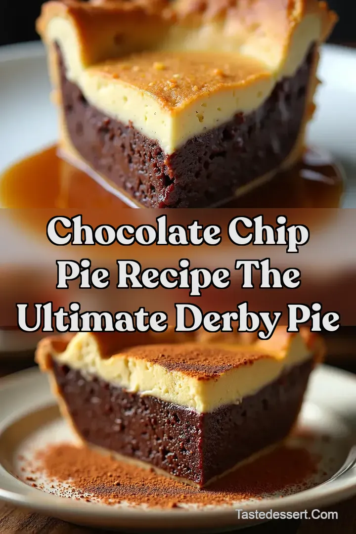 Chocolate Chip Pie Recipe The Ultimate Derby Pie