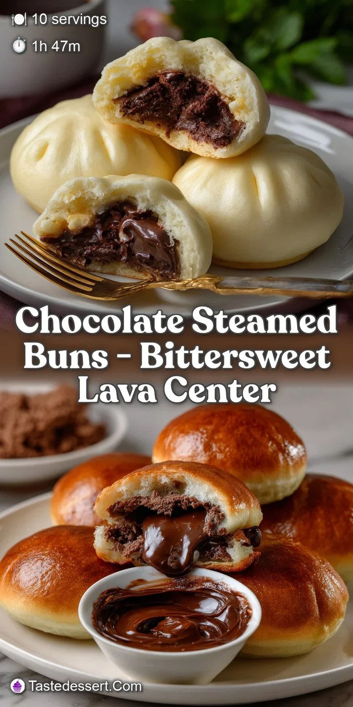 Chocolate Steamed Buns - Bittersweet Lava Center