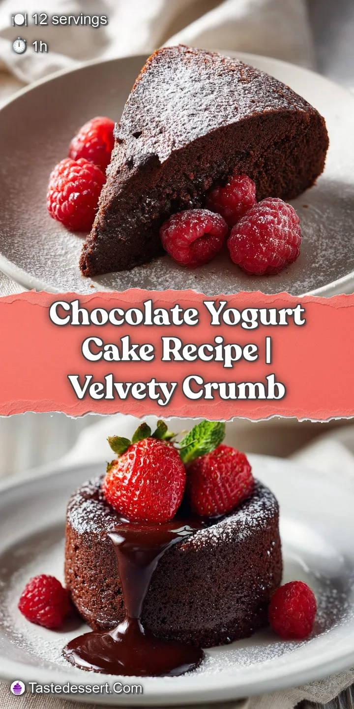 Close-up shot of a decadent chocolate cake, glistening with moisture and a slightly cracked surface, hinting at a rich, yo...