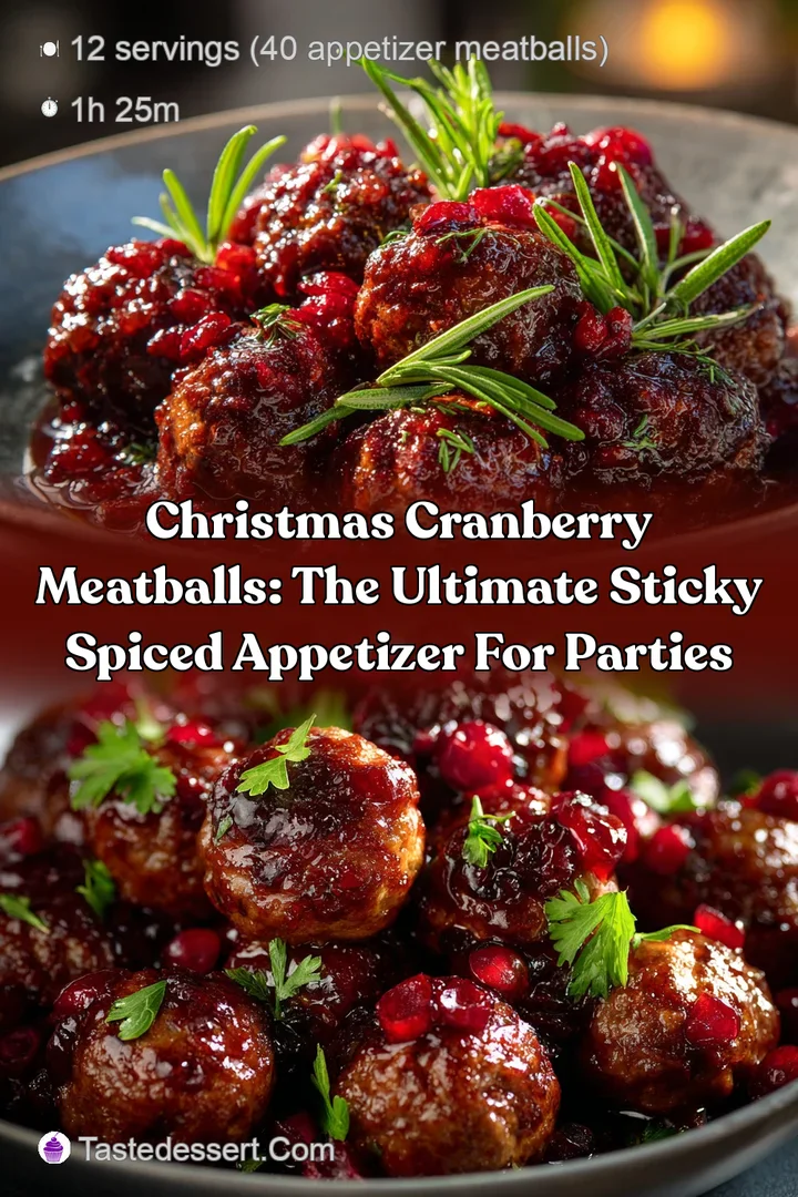 Christmas Cranberry Meatballs: The Ultimate Sticky Spiced Appetizer for Parties
