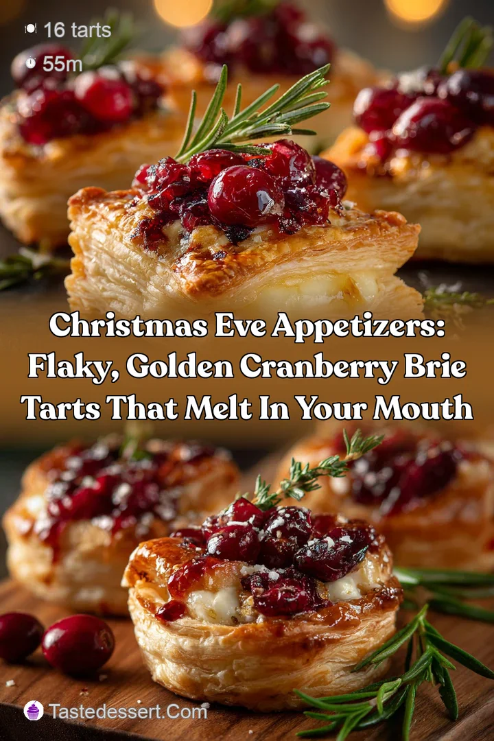 Christmas Eve Appetizers: Flaky Golden Cranberry Brie Tarts That Melt in Your Mouth