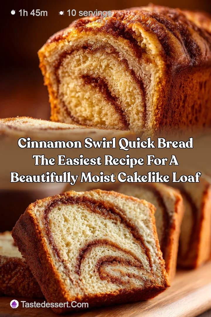 Cinnamon Swirl Quick Bread The Easiest Recipe for a Beautifully Moist CakeLike Loaf