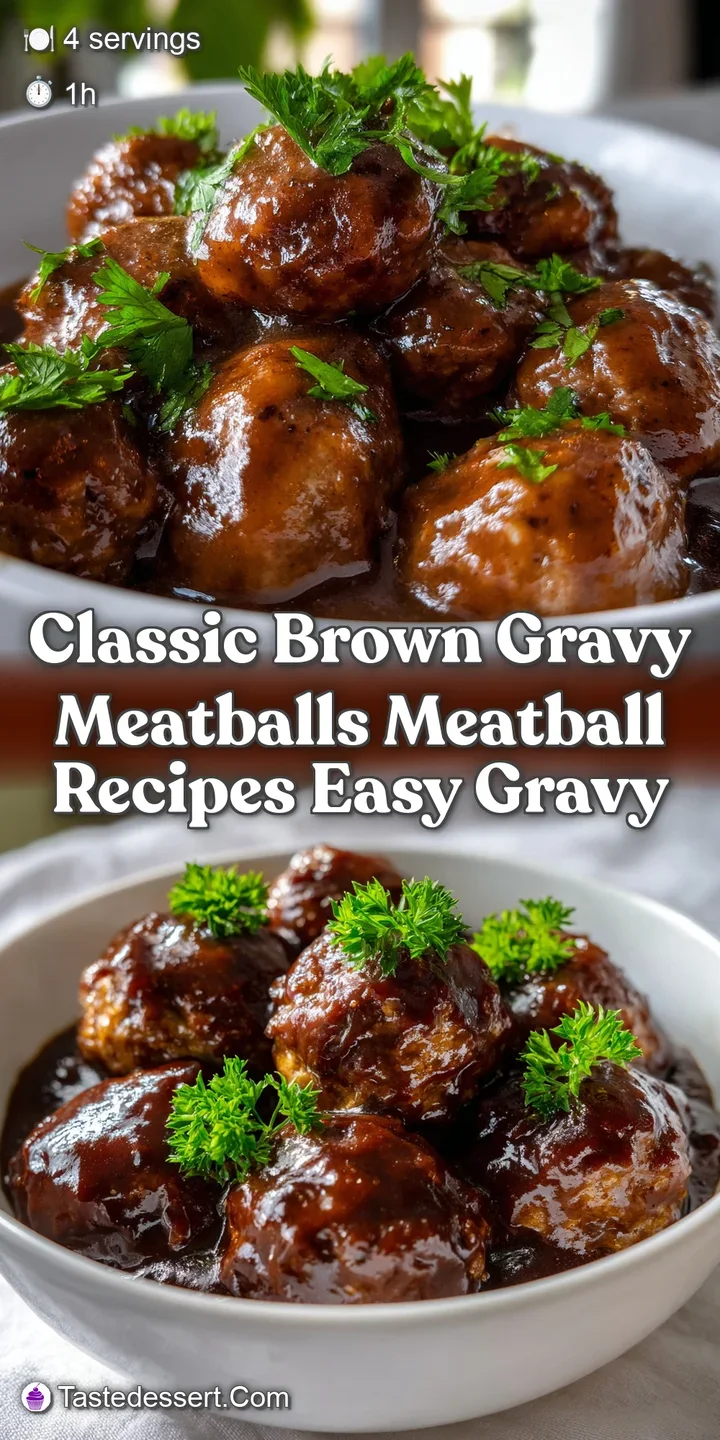 Classic Brown Gravy Meatballs Meatball Recipes Easy Gravy