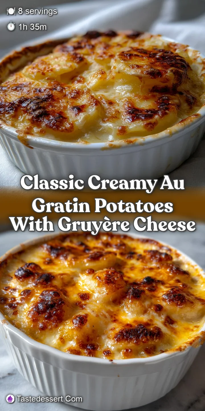 Classic Creamy Au Gratin Potatoes with Gruy&egrave;re Cheese