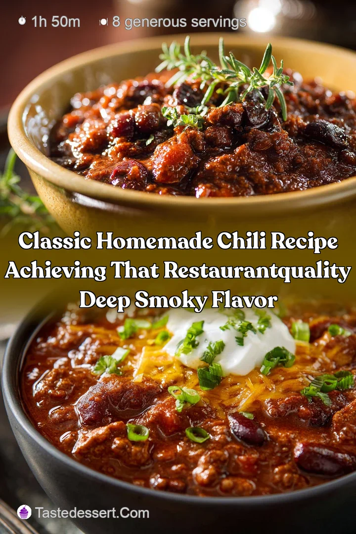 Classic Homemade Chili Recipe Achieving That RestaurantQuality Deep Smoky Flavor