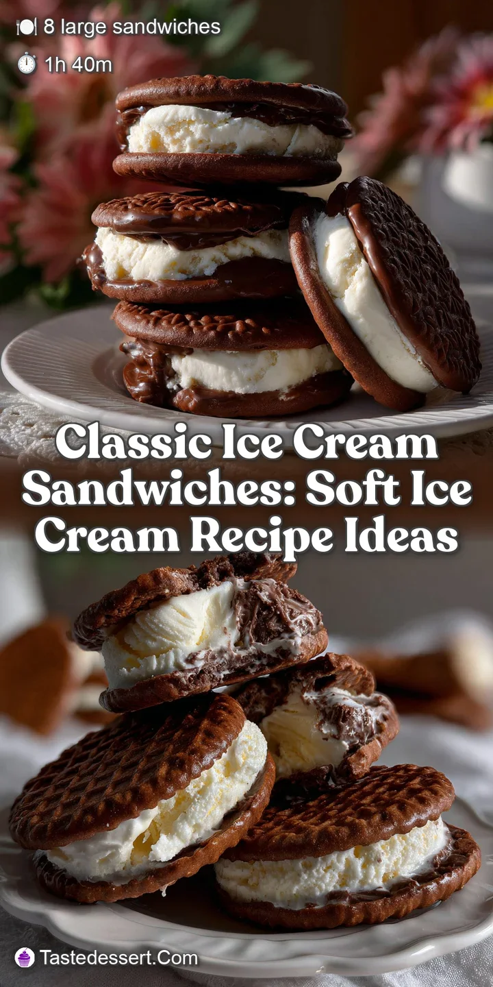 Classic Ice Cream Sandwiches: Soft Ice Cream Recipe Ideas