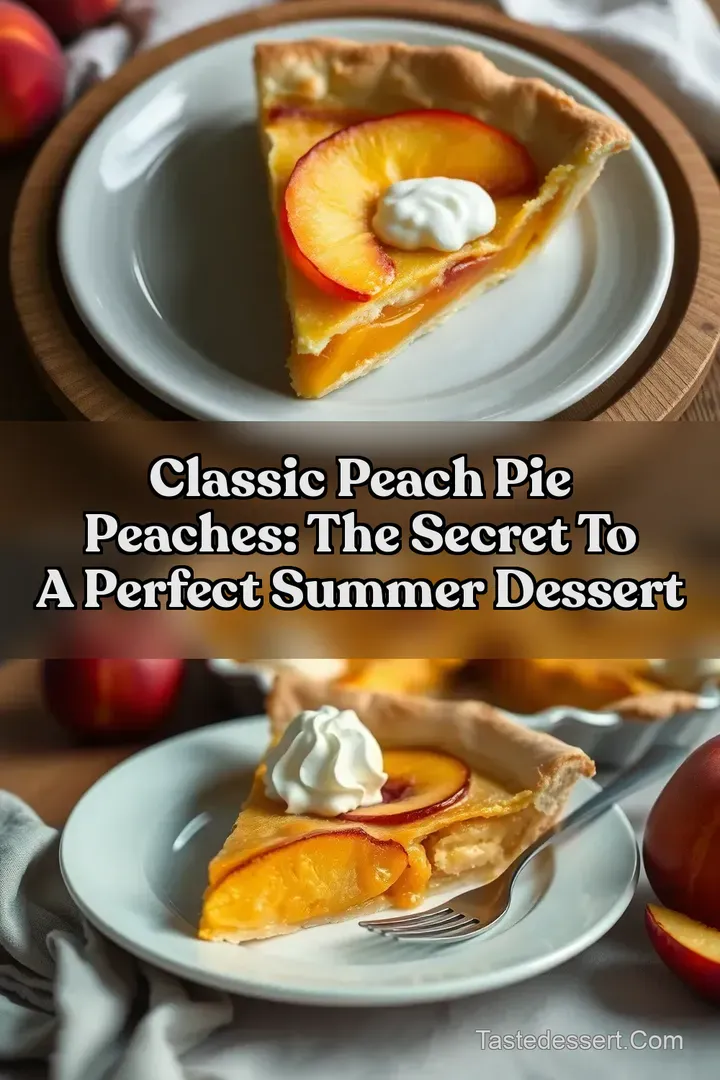 Classic Peach Pie Peaches: The Secret to a Perfect Summer Dessert : PIN FOR LATER Classic Peach Pie Peaches: The Secret to a Perfect Summer Dessert