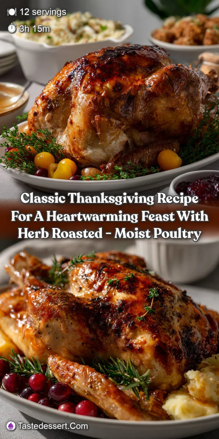 Close-up of juicy, roasted turkey with glistening skin. Steam rises, hinting at warmth, alongside colorful cranberries and...