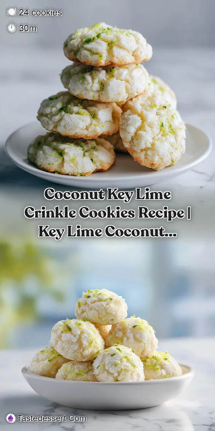 Close-up reveals the soft, moist interior of a lime-green crinkle cookie, generously coated in sweet, powdery sugar.