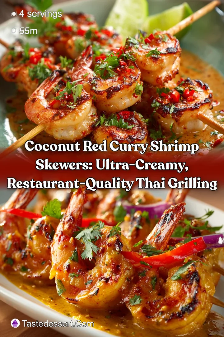 Coconut Red Curry Shrimp Skewers: Ultra-Creamy Restaurant-Quality Thai Grilling