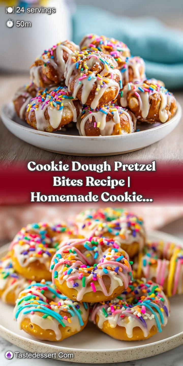 Close-up of cookie dough pretzel bite. Soft dough, melted chocolate. A bite of warm, chewy, and sweet perfection.