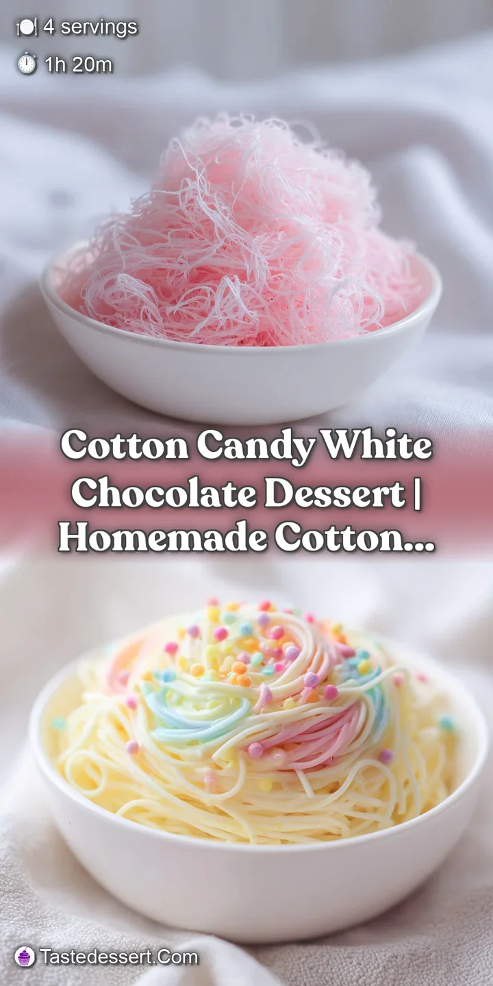 Cotton Candy White Chocolate: Velvety - appetizing dish ready to serve