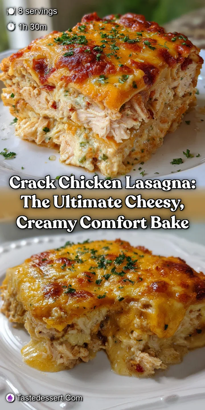 Crack Chicken Lasagna: The Ultimate Cheesy Creamy Comfort Bake