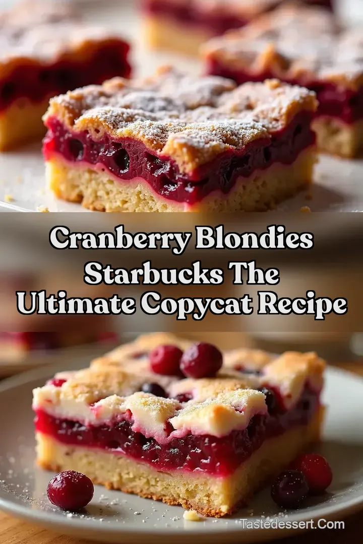 Cranberry Blondies Starbucks The Ultimate Copycat Recipe