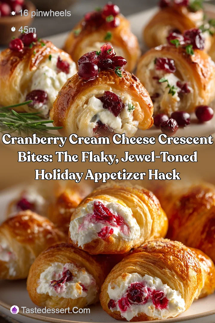 Cranberry Cream Cheese Crescent Bites: The Flaky Jewel-Toned Holiday Appetizer Hack