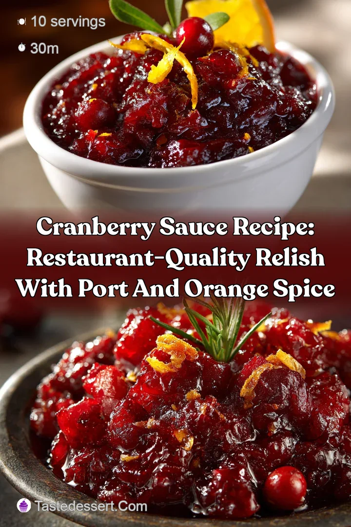 Cranberry Sauce Recipe: Restaurant-Quality Relish with Port and Orange Spice