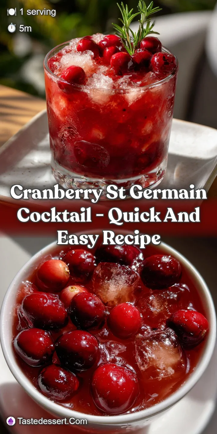 Cranberry St Germain Cocktail - Quick and Easy Recipe