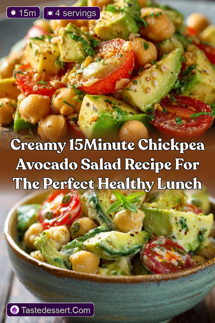 Creamy 15Minute Chickpea Avocado Salad Recipe for the Perfect Healthy Lunch