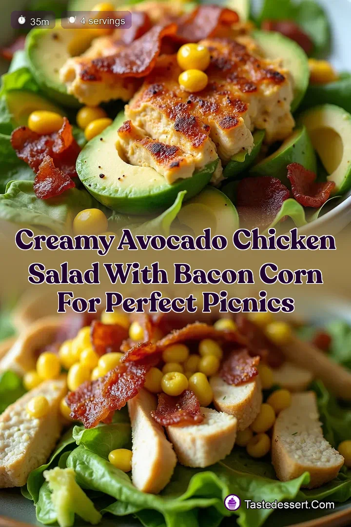Creamy Avocado Chicken Salad with Bacon Corn for Perfect Picnics