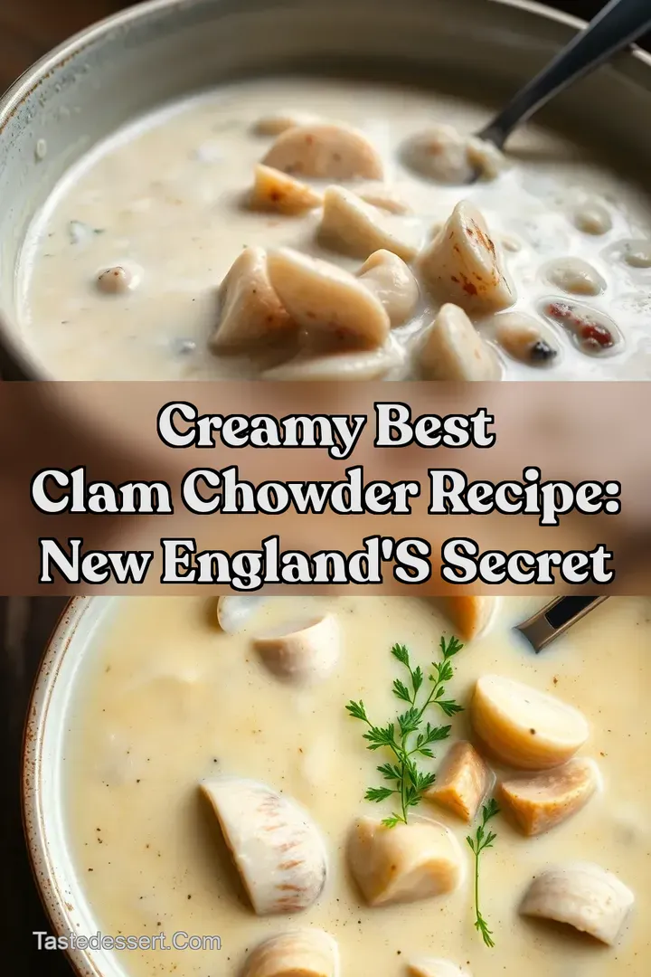 Creamy Best Clam Chowder Recipe: New England' s Secret : PIN FOR LATER Creamy Best Clam Chowder Recipe: New England' s Secret