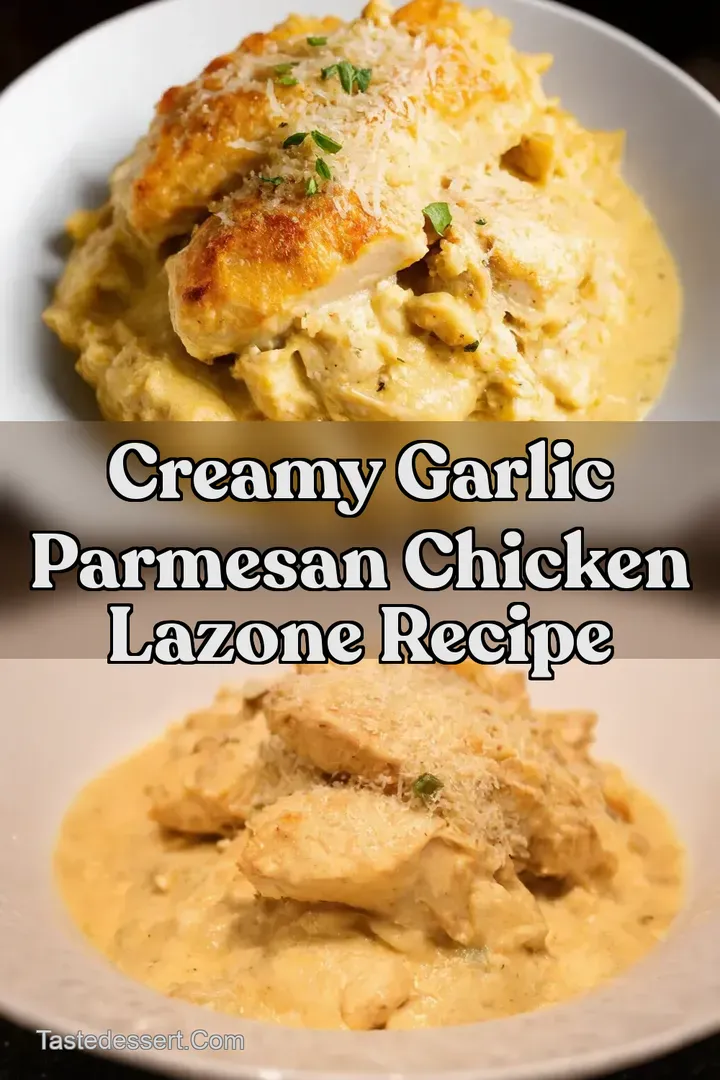 Creamy Garlic Parmesan Chicken Lazone Recipe : PIN FOR LATER Creamy Garlic Parmesan Chicken Lazone Recipe