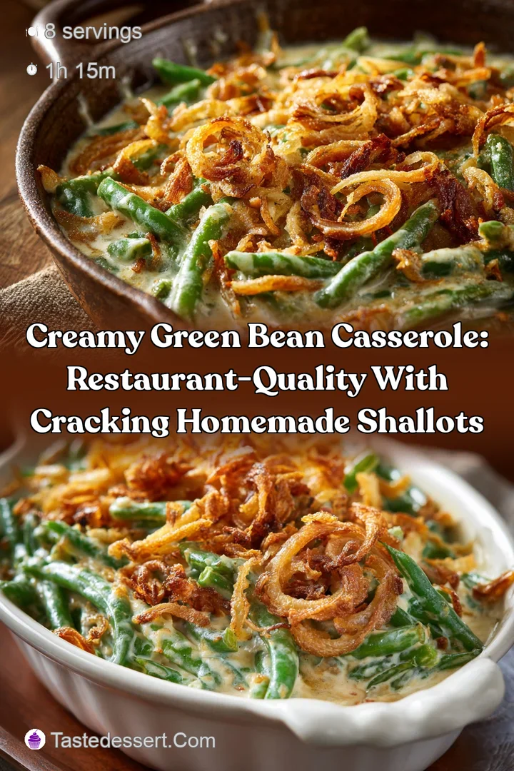 Creamy Green Bean Casserole: Restaurant-Quality with Cracking Homemade Shallots