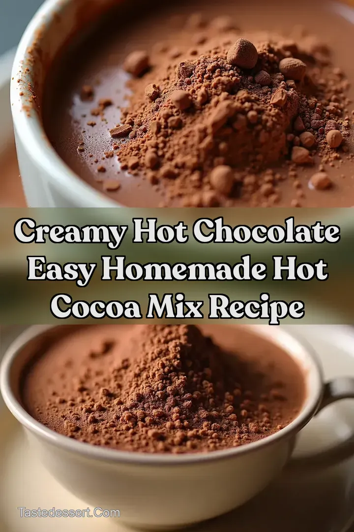 Creamy Hot Chocolate Easy Homemade Hot Cocoa Mix Recipe