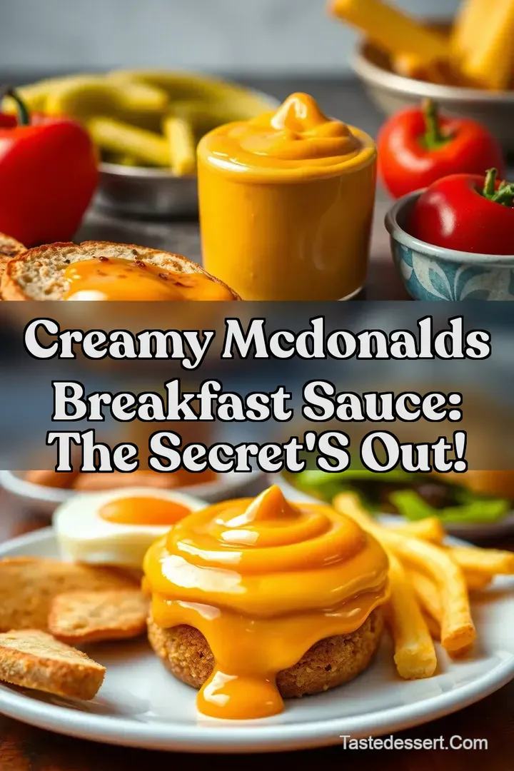 Creamy Mcdonalds Breakfast Sauce: The Secret' s Out! : PIN FOR LATER Creamy Mcdonalds Breakfast Sauce: The Secret' s Out!