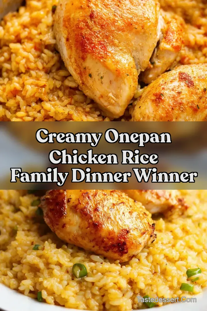 Creamy OnePan Chicken Rice Family Dinner Winner