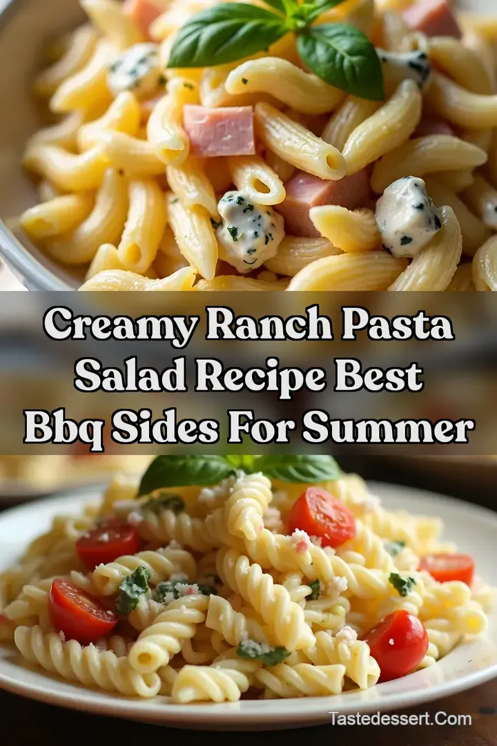 Creamy Ranch Pasta Salad Recipe Best BBQ Sides for Summer