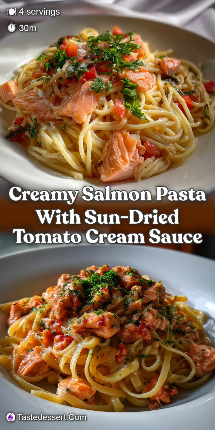 Creamy Salmon Pasta With Sun-dried Tomato Cream Sauce