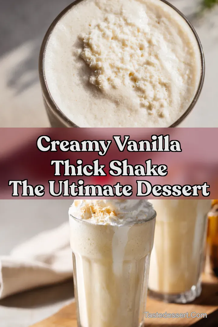 Creamy Vanilla Thick Shake The ULTIMATE Dessert : PIN FOR LATER Creamy Vanilla Thick Shake The ULTIMATE Dessert