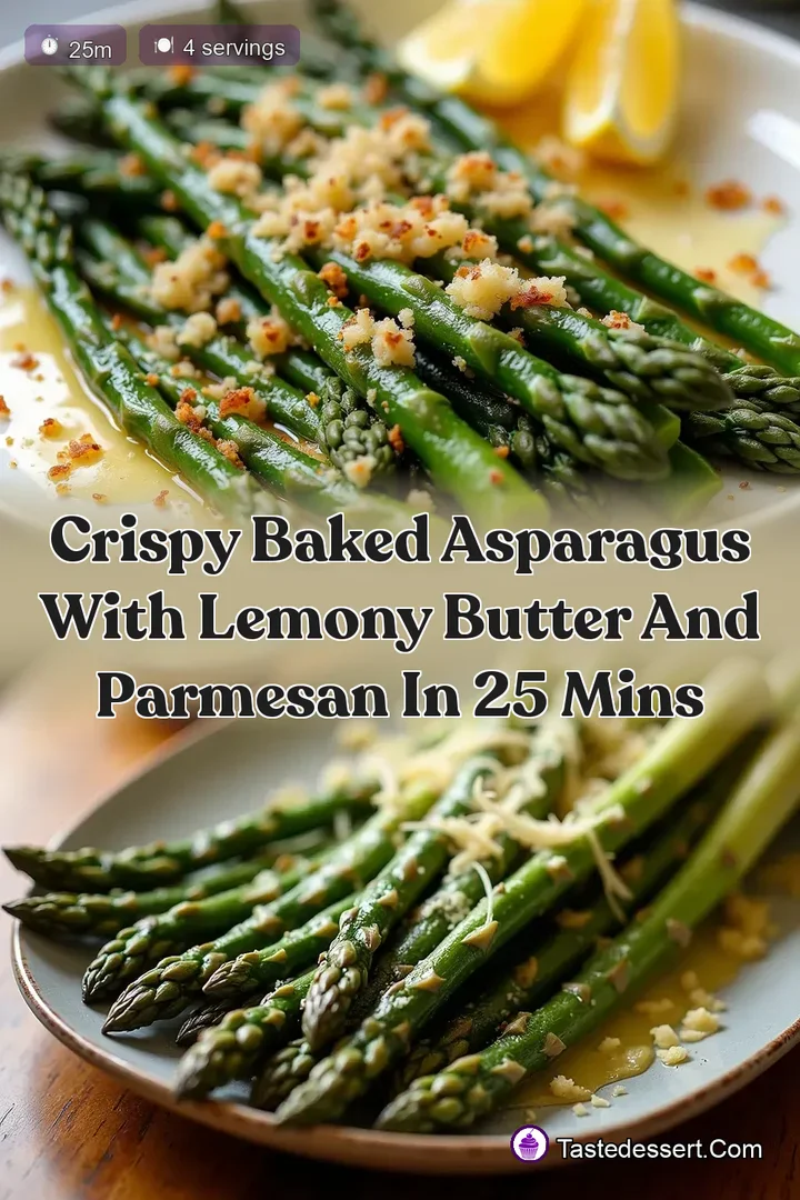 Crispy Baked Asparagus with Lemony Butter and Parmesan in 25 Mins