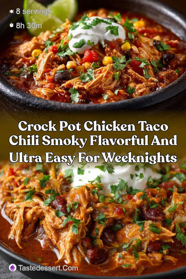 Crock Pot Chicken Taco Chili Smoky Flavorful and Ultra Easy for Weeknights
