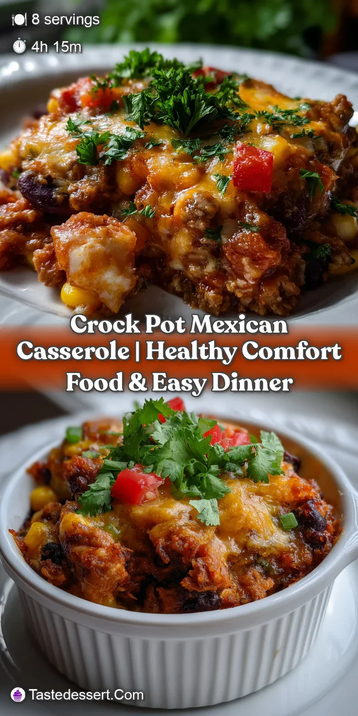Crock Pot Mexican Casserole | Healthy Comfort Food & Easy Dinner