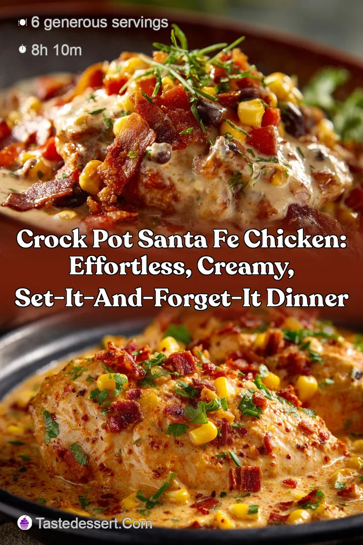 Crock Pot Santa Fe Chicken: Effortless Creamy Set-It-and-Forget-It Dinner