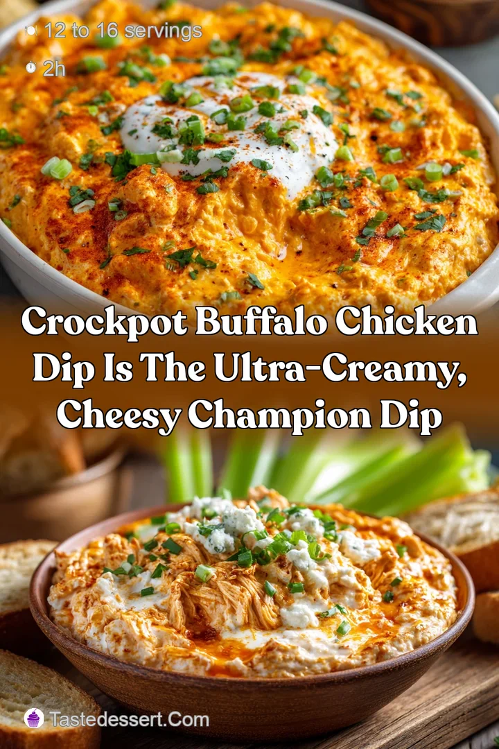 Crockpot Buffalo Chicken Dip is the Ultra-Creamy Cheesy Champion Dip