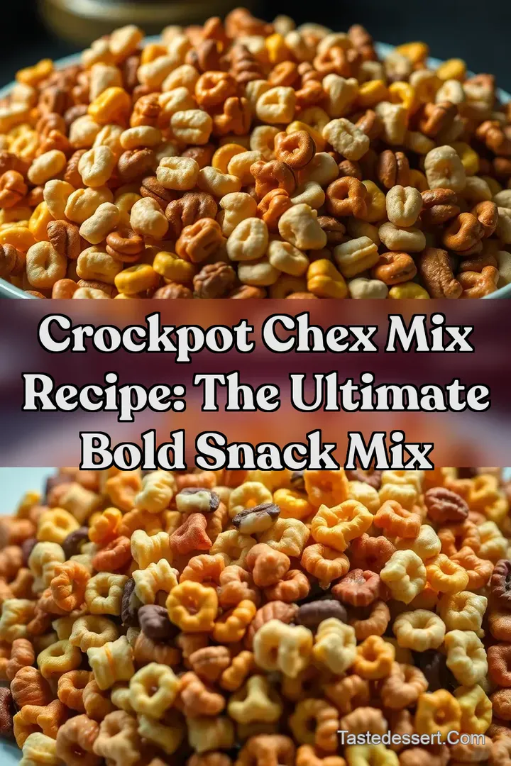 Crockpot Chex Mix Recipe: The Ultimate Bold Snack Mix