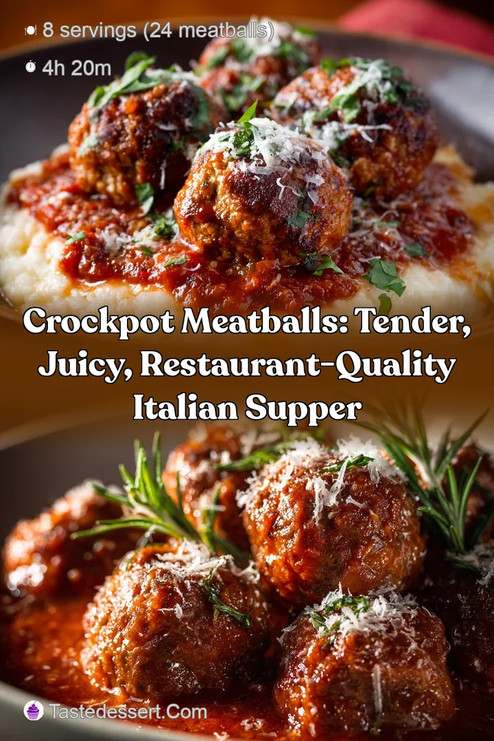 Crockpot Meatballs: Tender Juicy Restaurant-Quality Italian Supper