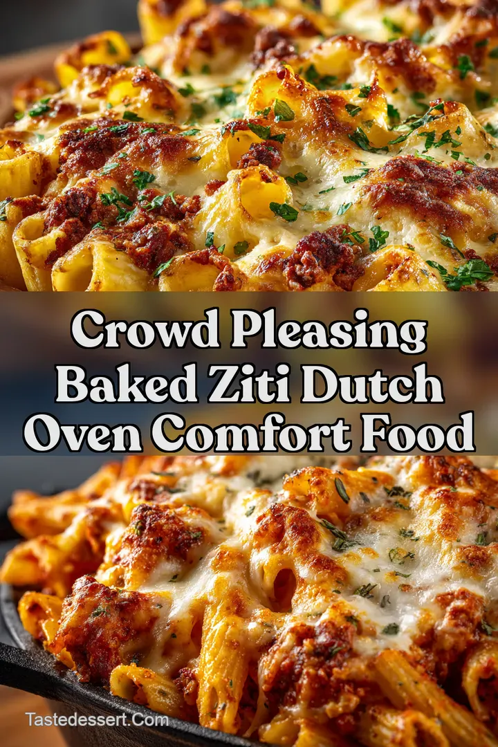 Crowd Pleasing Baked Ziti Dutch Oven Comfort Food