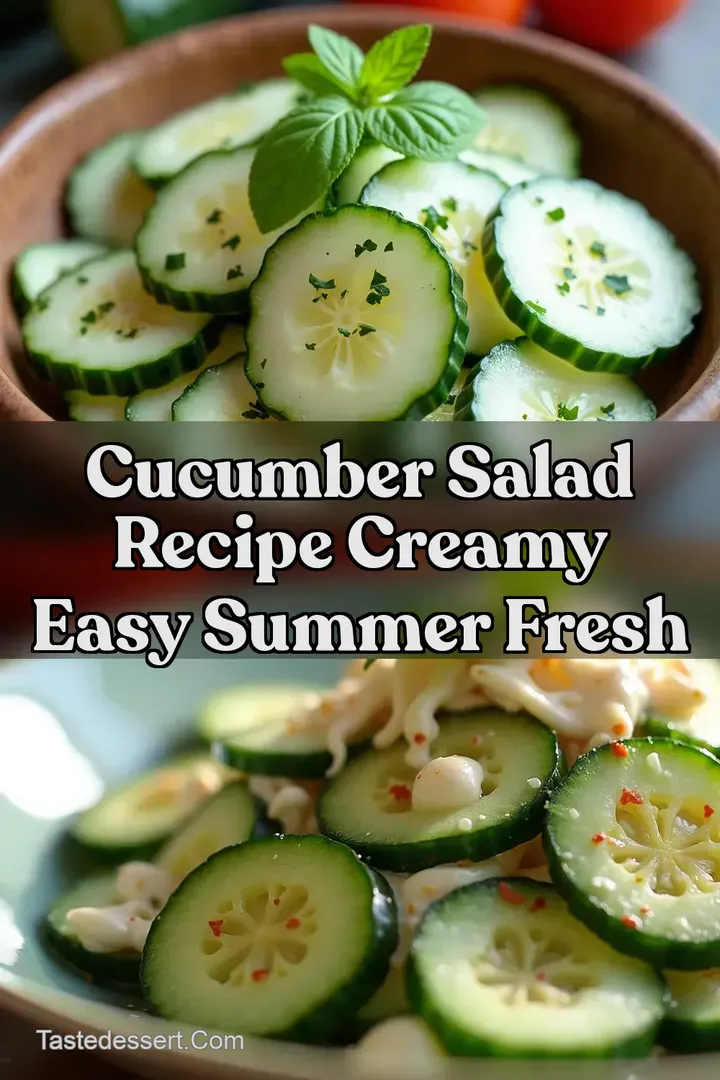 Cucumber Salad Recipe Creamy Easy Summer Fresh