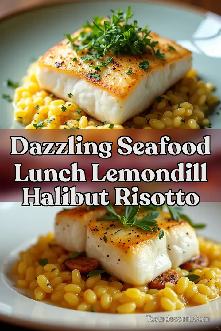 Dazzling Seafood Lunch LemonDill Halibut Risotto