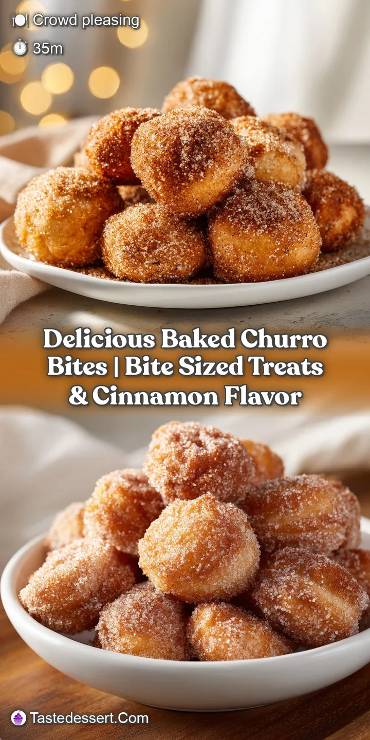 Close-up of a bite-sized churro, showcasing its textured, cinnamon-sugar coating.