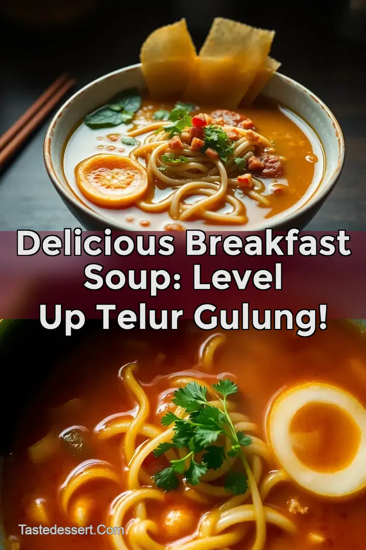 Delicious Breakfast Soup: Level Up Telur Gulung!
