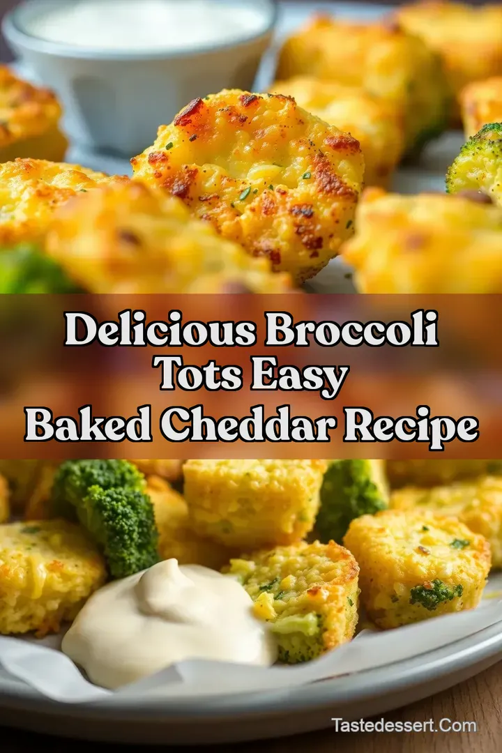Delicious Broccoli Tots Easy Baked Cheddar Recipe